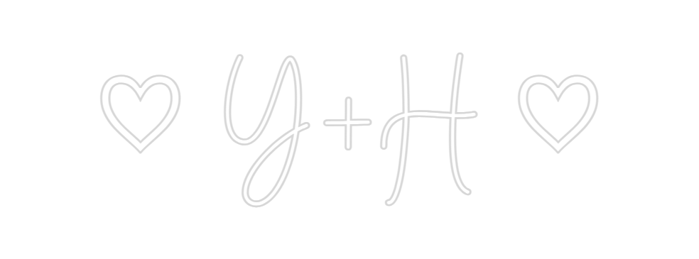 Create your Neon Sign ♡ Y+H ♡ - MK Neon