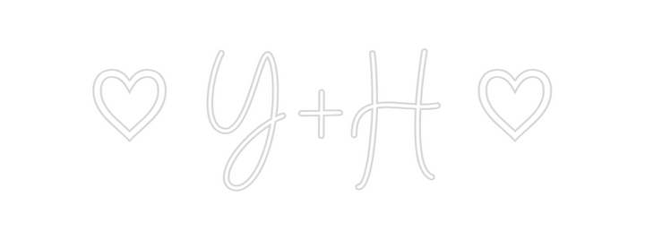 Create your Neon Sign ♡ Y+H ♡ - MK Neon