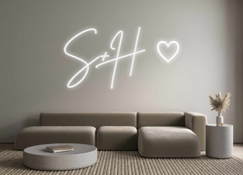 Create your Neon Sign S+H ♡