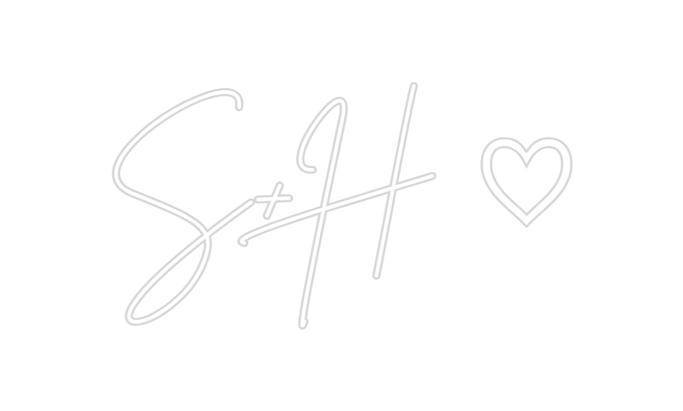 Create your Neon Sign S+H ♡
