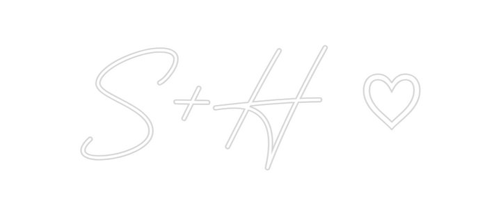 Create your Neon Sign S+H ♡