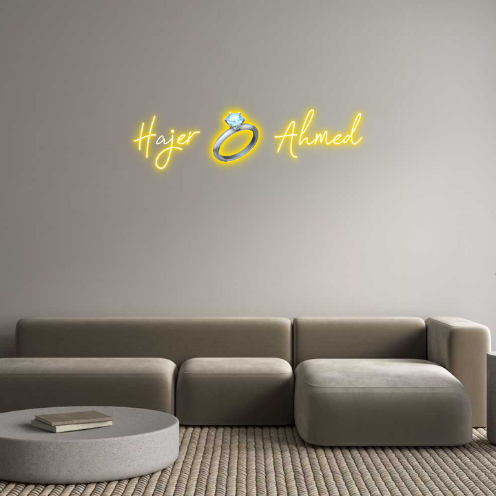 Create your Neon Sign Hajer 💍 Ahmed