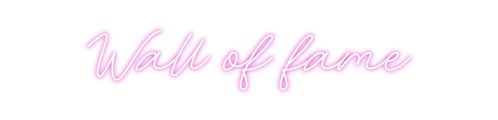 Create your Neon Sign Wall of fame - MK Neon