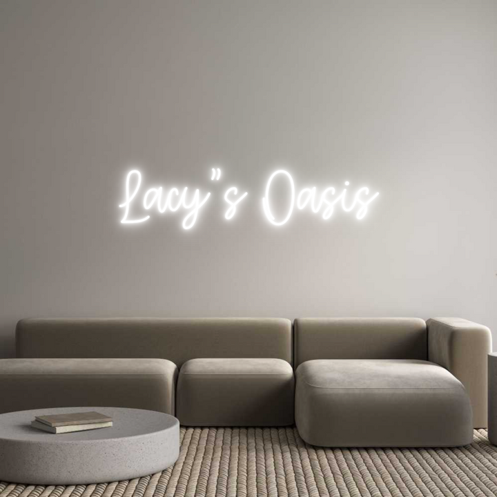 Create your Neon Sign Lacy”s Oasis
