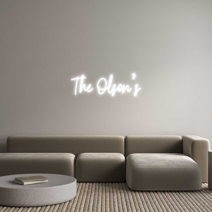 Create your Neon Sign The Olson’s