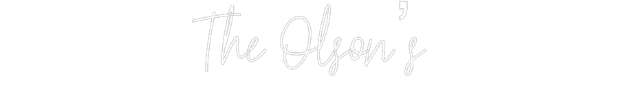Create your Neon Sign The Olson’s
