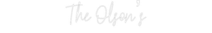 Create your Neon Sign The Olson’s