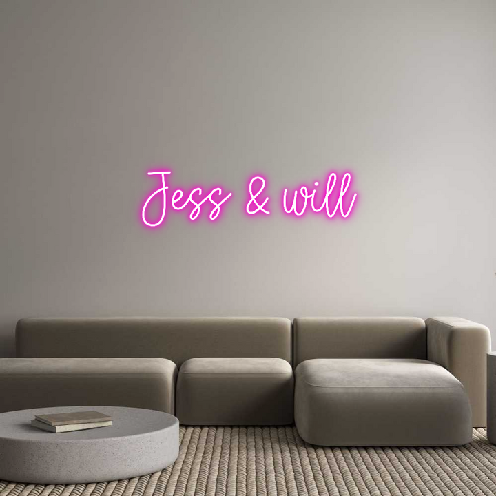 Create your Neon Sign Jess & will