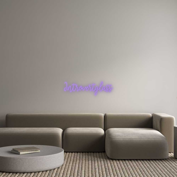 Custom Neon SIgn Introvertglass