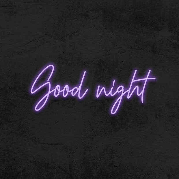 good night neon sign LED bedroom mk neon