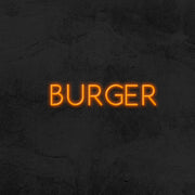 burger neon sign led restaurant mk neon