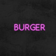 burger neon sign led restaurant mk neon