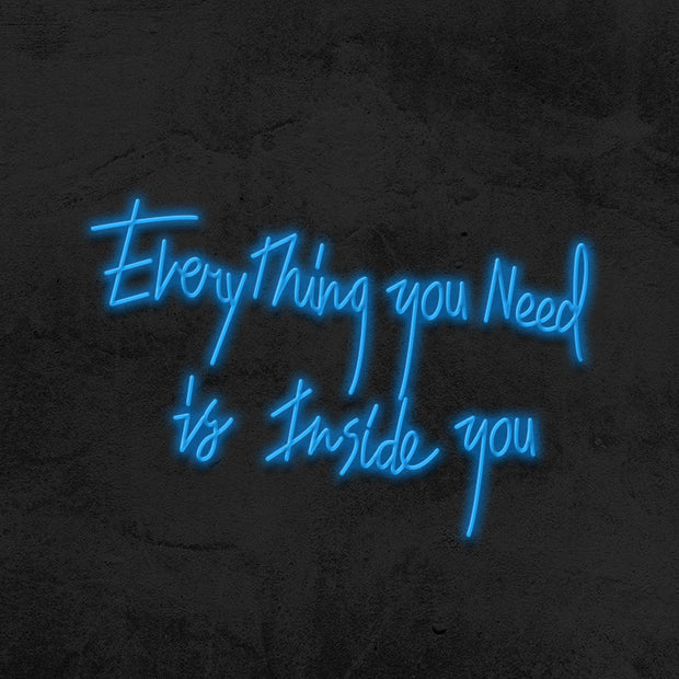 everything you need is inside you neon sign led home decor mk neon