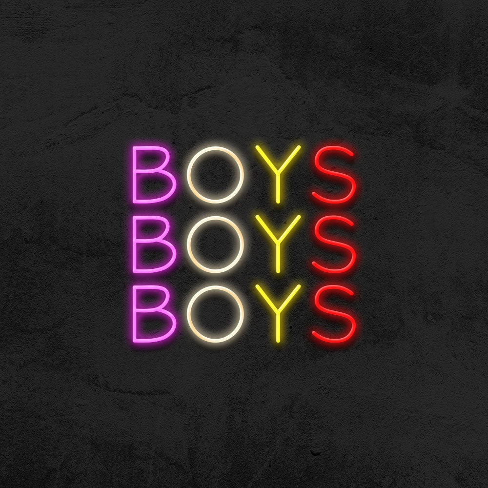 Boys Boys Boys - LED Neon Sign โ MK Neon