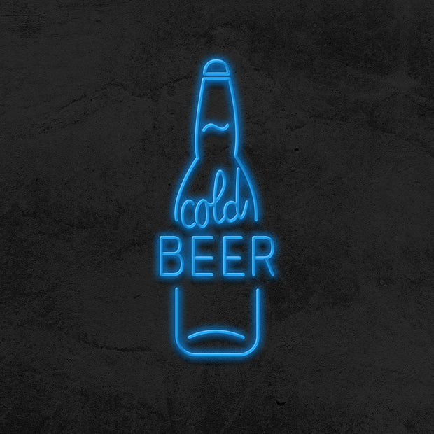 cold beer neon sign led mancave mk neon