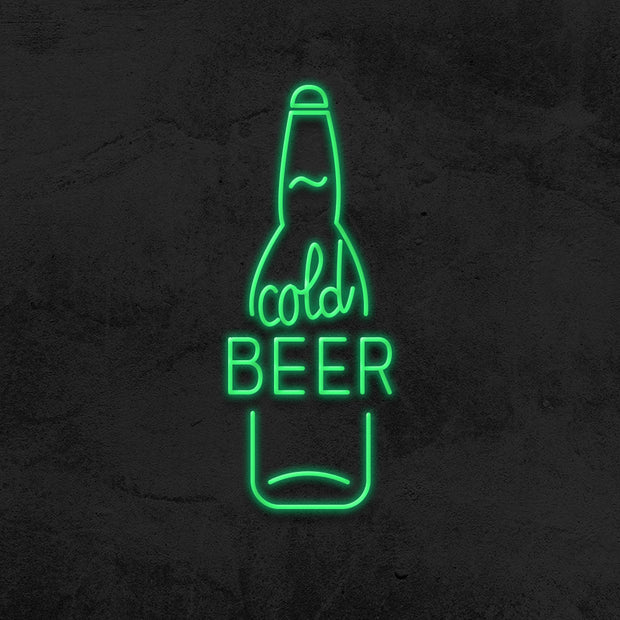 cold beer neon sign led mancave mk neon