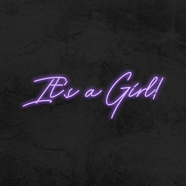 it's a girl neon sign led baby shower