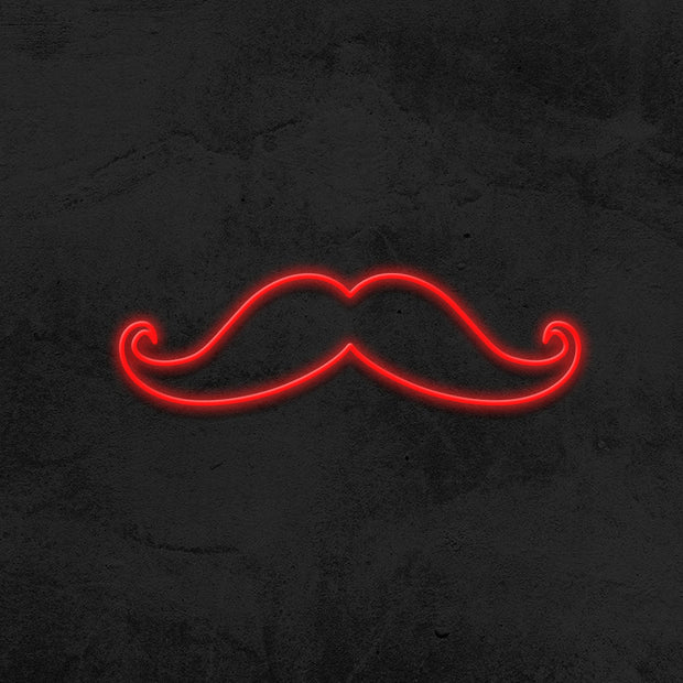 mustache neon sign led  barbershop mk neon