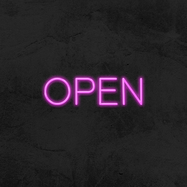 open neon sign LED restaurant mk neon