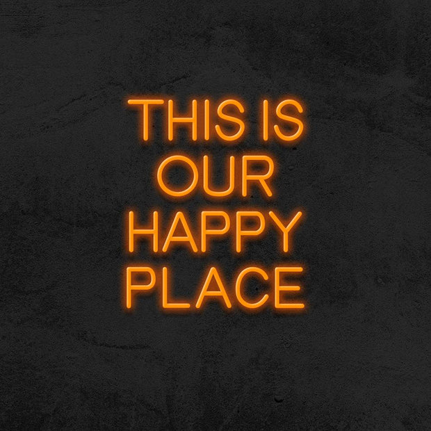 This is our happy place neon sign LED home decor mk neon
