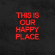 This is our happy place neon sign LED home decor mk neon