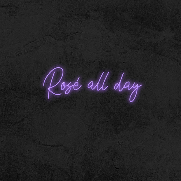 rosé all day led neon sign home decor mk neon