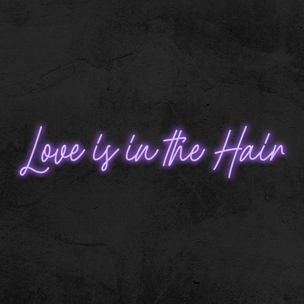 love is in the hair neon sign led hair salon mk neon
