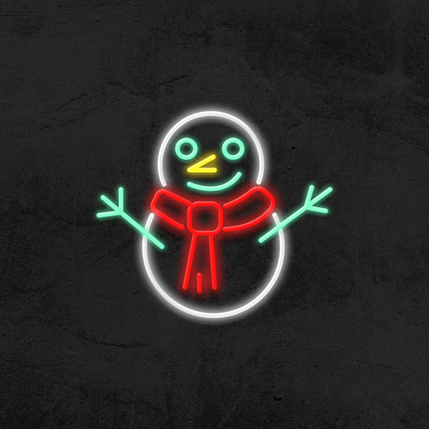 snowman neon sign led christmas mk neon