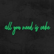 all you need is cake neon sign led bakery mk neon