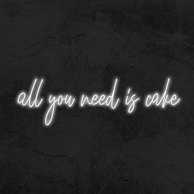 all you need is cake neon sign led bakery mk neon