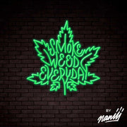 Smoke Weed Everyday - Lettering neon sign