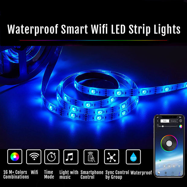 waterproof smart wifi strip LED lights mk neon