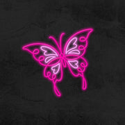 neon animal drawing butterfly