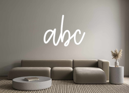 Create your Neon Sign abc
