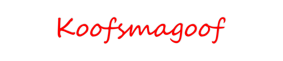 Create your Neon Sign Koofsmagoof - MK Neon