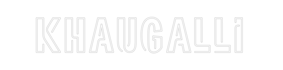 Create your Neon Sign Khaugalli