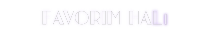 Create your Neon Sign Favorim Halı