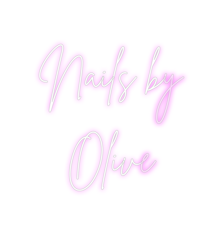 Create your Neon Sign Nails by
Olive