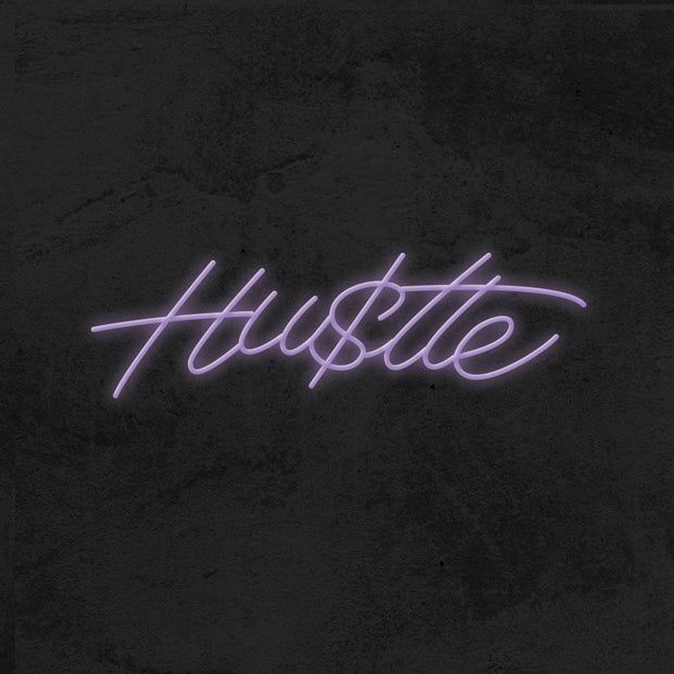 hustle neon sign led mk neon