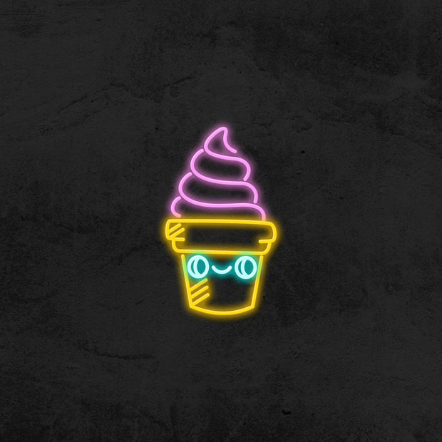 magic ice cream led neon